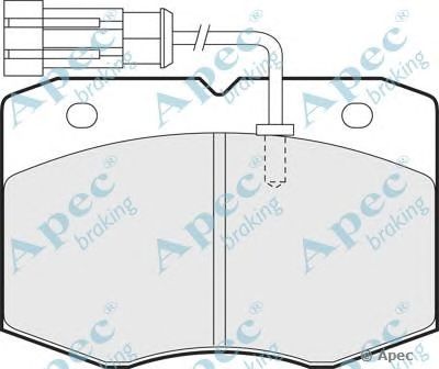 APEC BRAKING pad1057 -  Комплект тормозных колодок, дисковый тормоз
